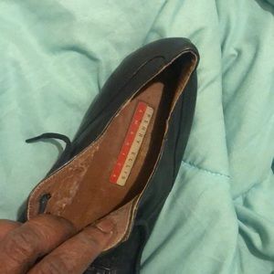 Navy Blue Leather Loafer